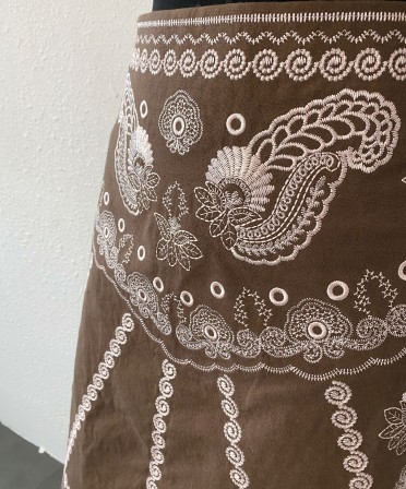 Bohemian Embroidered Skirt #250407